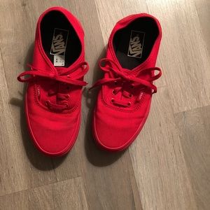 red authentic vans